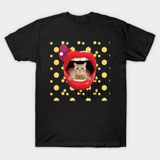 Cat in the Mouth - Zine Culture T-Shirt